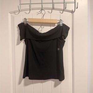 Express Black Off-Shoulder Ribbed Camisole